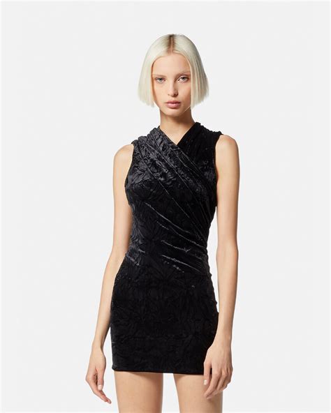 versace asymmetric neck mini dress|Versace Asymmetric.